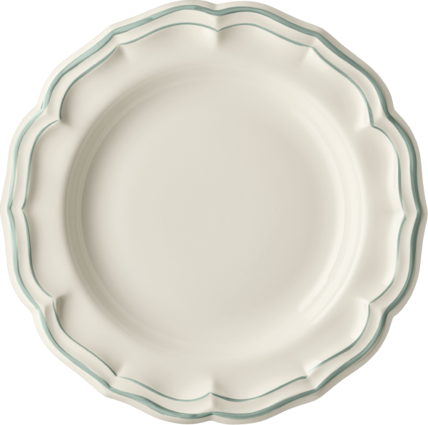 GIEN, FILET CELADON, Platte, rund&tief