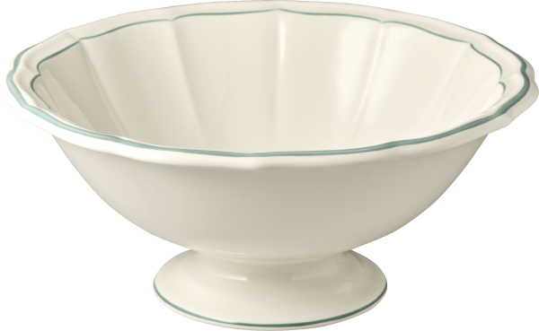 GIEN, FILET CELADON, Salatschüssel auf Fuß