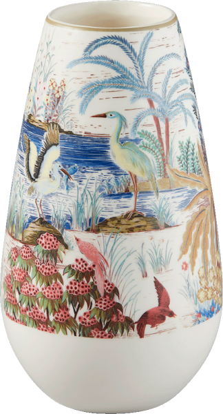 GIEN, LE JARDIN DU PALAIS, Vase, mittelgroß, weiß