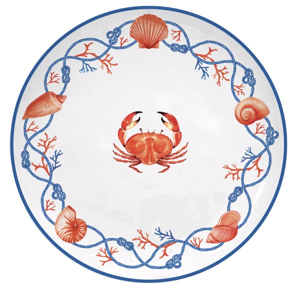 Easy Life, COTE DE MER, Kuchenteller - Set, Krebs, 6 tlg.