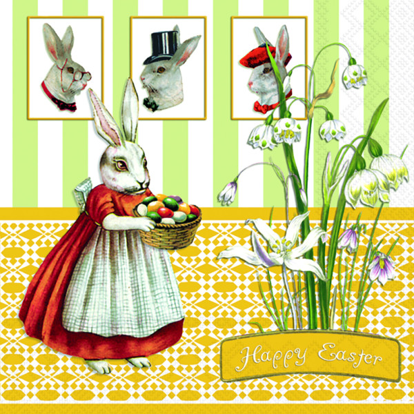 AMBIENTE, Cocktailservietten, HÄSIN&BLÜTEN