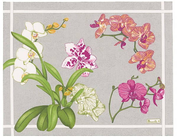 BEAUVILLE, ORCHIDEES, Tischset, 4er