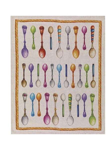 TESSITURA TOSCANA, GALATEO CUCCHIAIO, Geschirrtuch - Set