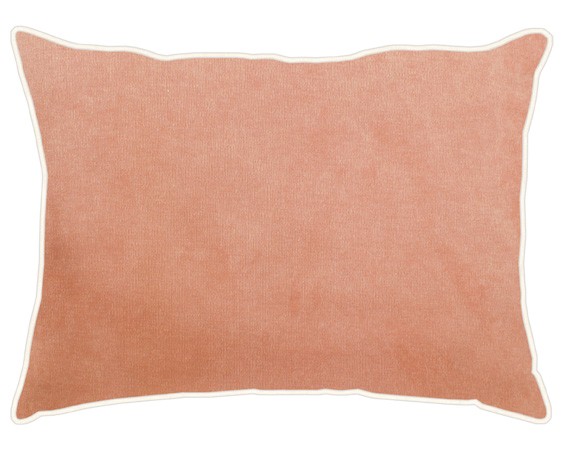 APELT, TAHITI, Samtkissenhülle, lachsrose
