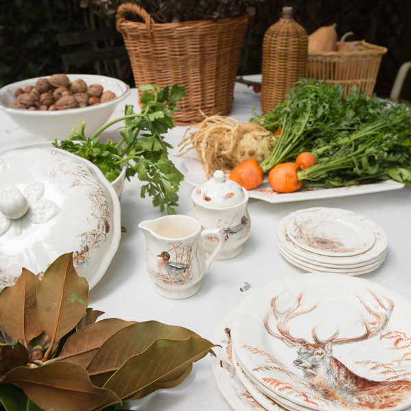 GIEN SOLOGNE, KUCHEN / DESSERTTELLER SET, Wildtiere
