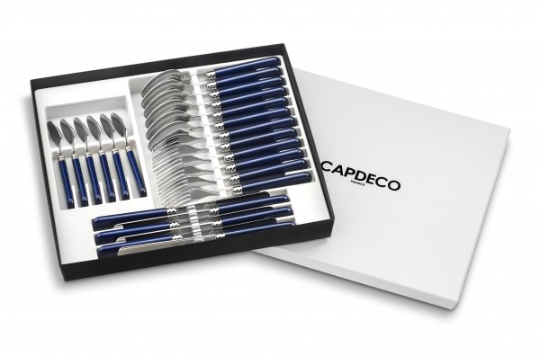 CAPDEKO, HELIOS, Besteckset, 24-tlg, dunkelblau