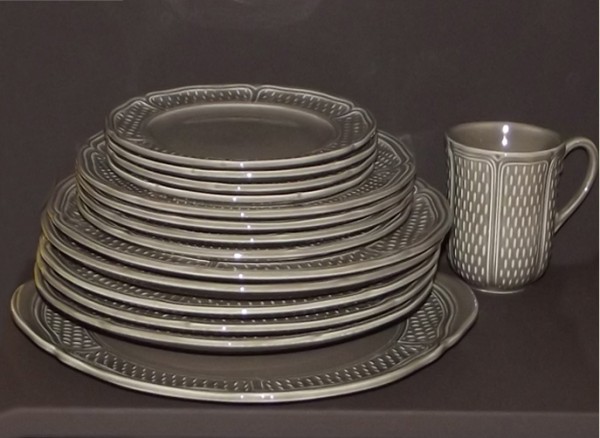 GIEN PONT AUX CHOUX TAUPE, BROT/COCKTAILTELLER - SET