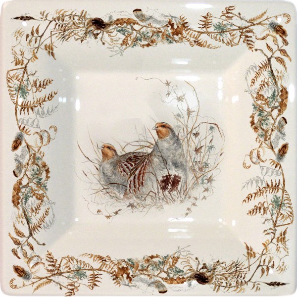 GIEN SOLOGNE, SCHALE, quadratisch, tief