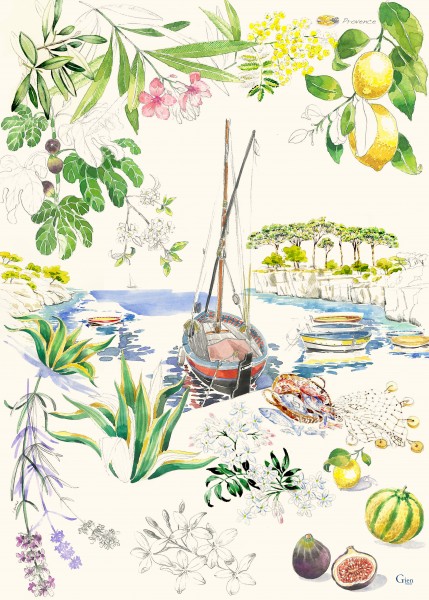 GIEN PROVENCE, Geschirrtuch - Set