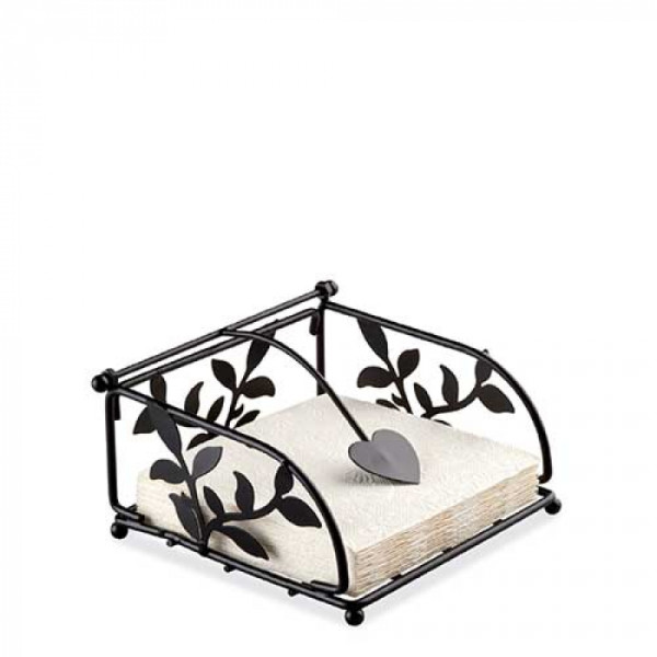 AMBIENTE, Serviettenhalter,, schwarz, 25 x 25