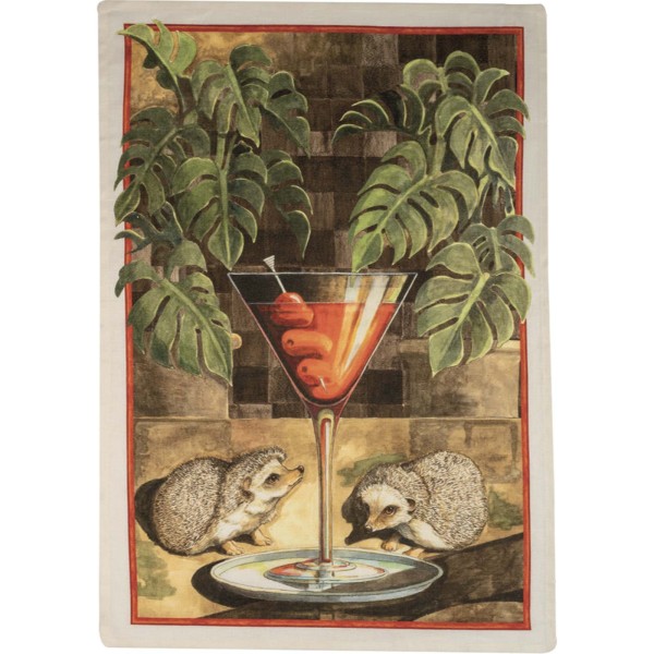 TESSITURA TOSCANA, MOJITO, Geschirrtuch - Set, rot