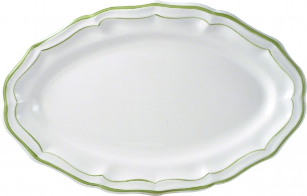 GIEN FILET VERT, PLATTE, groß, oval