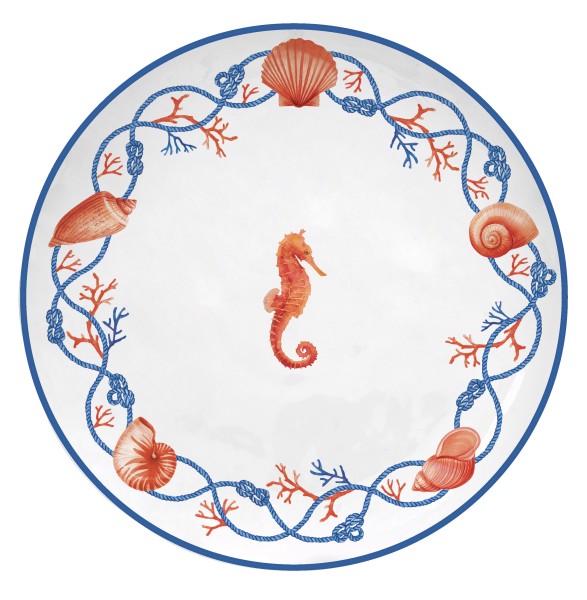 Easy Life, COTE DE MER, Kuchenteller - Set, Seepferdchen, 6 tlg.