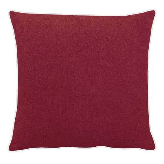 APELT, TAHITI, Samtkissenhülle, himbeer-rot