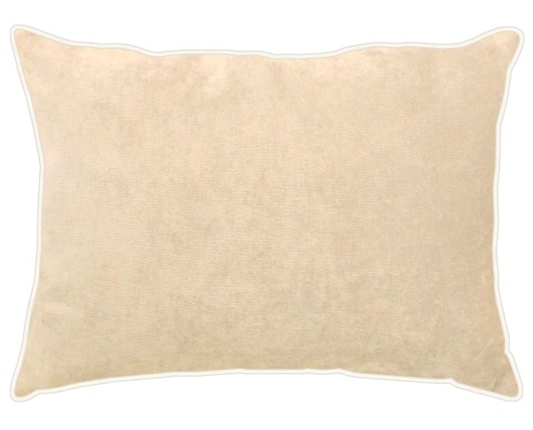 APELT, TAHITI, Samtkissenhülle, kittfarben