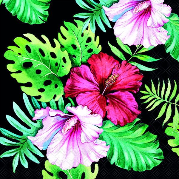 AMBIENTE, Cocktailservietten, HIBISKUSBLÜTE