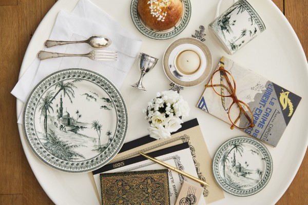 GIEN LES DEPAREILLEES, grün, KUCHEN / DESSERTTELLER - SET, Vue d'Orient