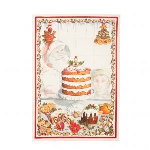 TESSITURA TOSCANA, NOEL GOURMAND, Geschirrtuch - Set, Kuchen