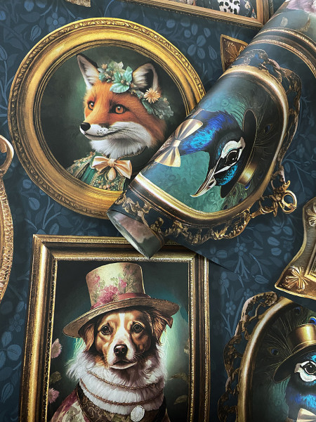 HOLDEN, Tapetenrolle, REGAL BEASTS, blau