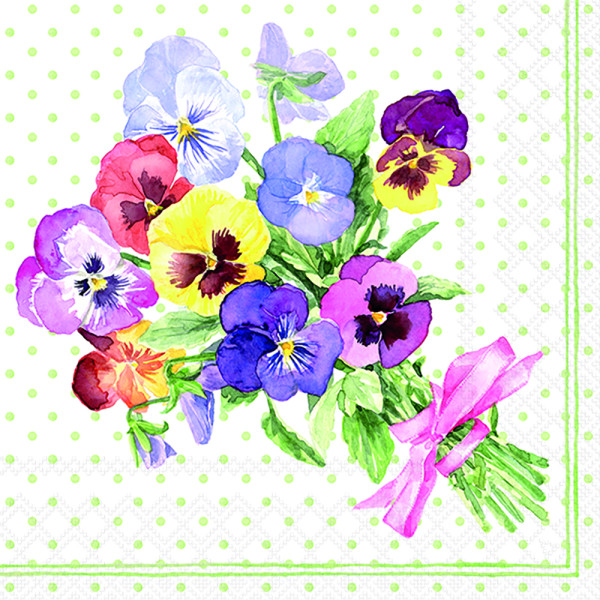 AMBIENTE, Cocktailservietten, STIEFMÜTTERCHEN